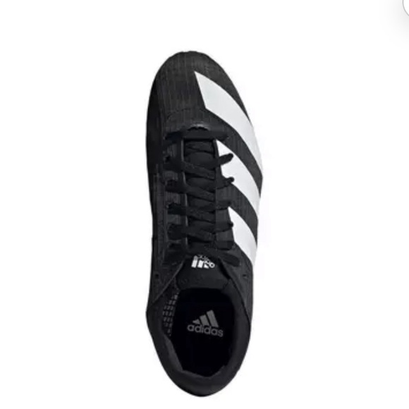 ADIDAS SPRINTER BLACK/WHITE TRACK SPIKES NEW - Picture 3 of 10